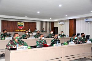 Pangdam I/BB Vicon Bersama Panglima TNI Bahas Pencegahan dan Percepatan Penanganan Covid – 19