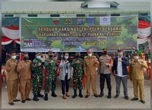 Kodam I/BB Bersama Poldasu Gelar Serbuan Vaksinasi TNI-Polri di Kabupaten Samosir