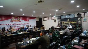 Tindak Lanjut Arahan Presiden RI, Pangdam II/Sriwijaya dan Kapolda Pimpin Rakor Terkait PPKM di Wilayah Sumsel