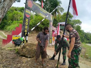 Sambut HUT Kemerdekaan RI, TNI Bersama Warga Merah Putih kan Papua