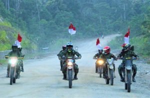 Sambut HUT Ke-76 RI, Pangdam XVIII/Kasuari Pimpin Touring Merah Putih