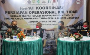 Pangdam XVII/Cenderawasih Hadiri Rakor Persiapan Operasional KM. Tidar Sebagai Tempat Isoter Pasien Covid-19