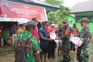 Gandeng HCPI-JS dan PMI, Satgas Yonif 131 Gelar Baksos di Papua