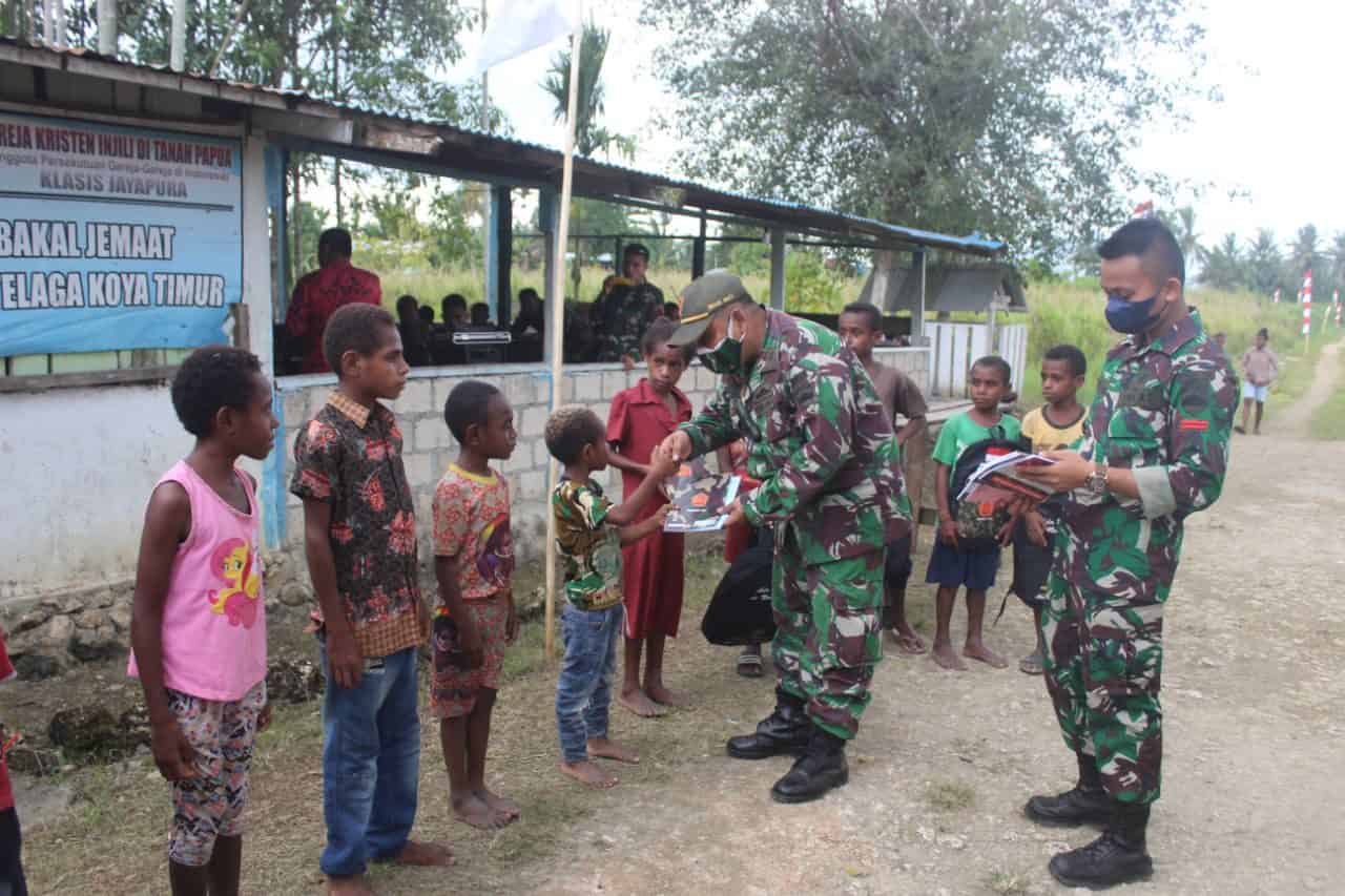 Mobil Pintar Satgas Yonif 131 Hadir di Kampung Telaga Papua