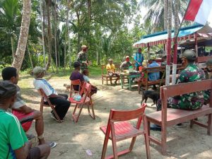 Tingkatkan Kemanunggalan, Satgas Yonif 131 Temui Para Tokoh Kampung Kibay