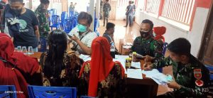 Latihan dan Gelar Vaksin, Yonif 725/Wrg Bantu Masyarakat Konut Hadapi Covid – 19