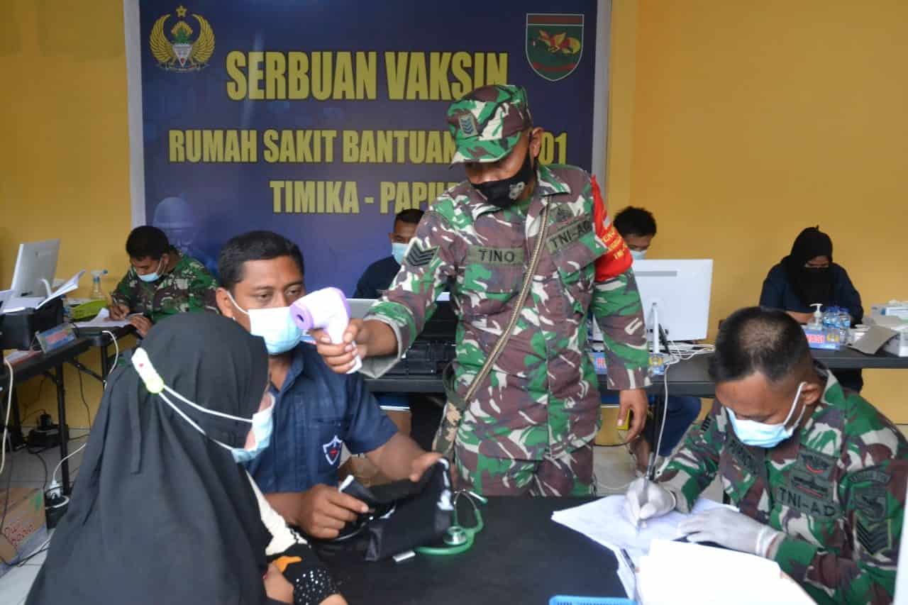 Sukseskan Program Nasional, TNI-Polri Bersama Instansi Terkait Gelar Serbuan Vaksinasi di Provinsi Papua