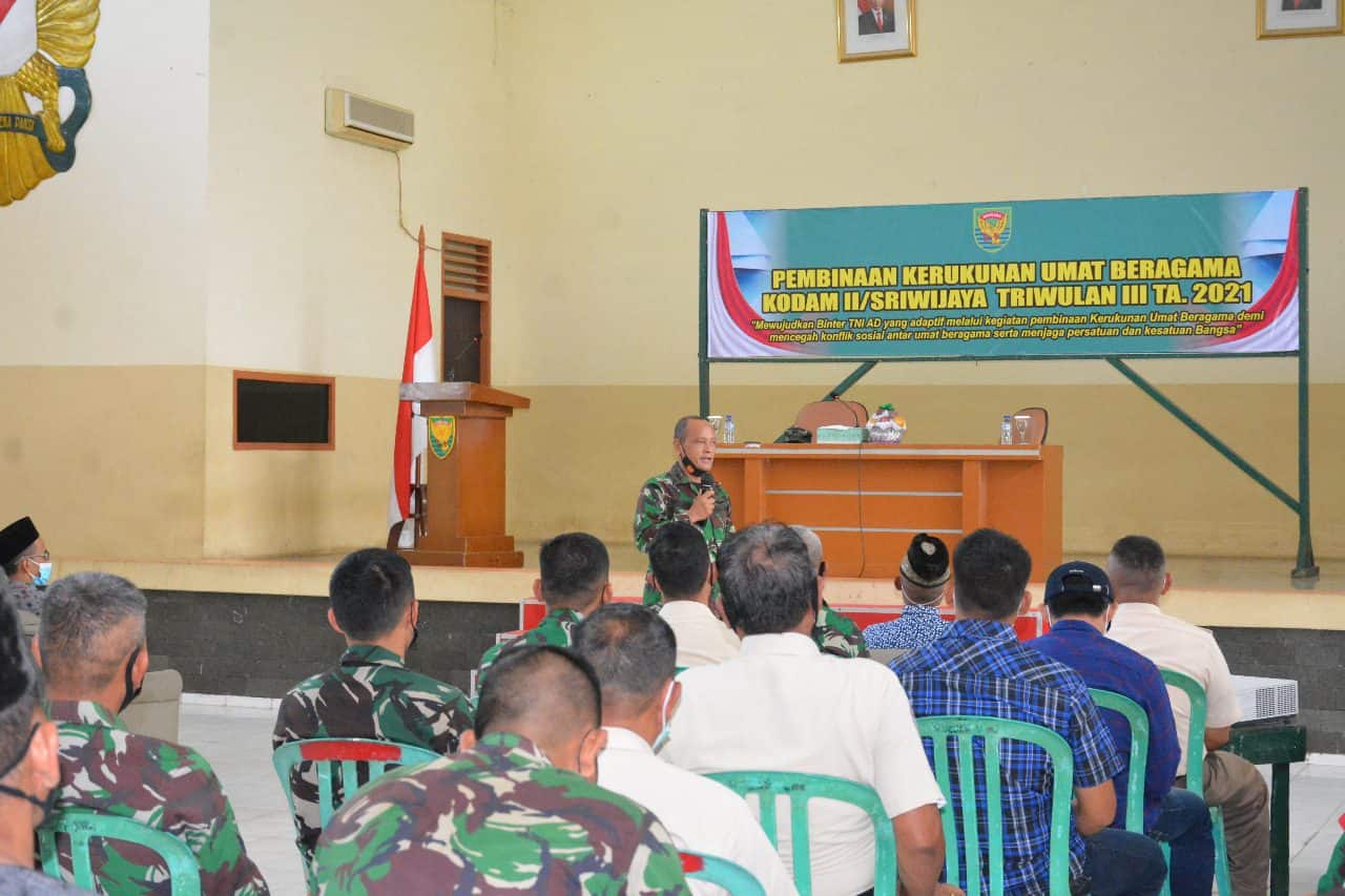 Kodam II/Sriwijaya Gelar Kegiatan Pembinaan Kerukunan Umat Beragama