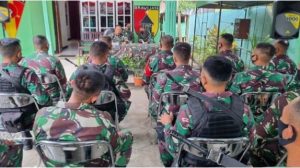 Kunker Ke Malut, Wadan Pussenarmed Beri Pengarahan Kepada Satgas Yonarmed 8/105
