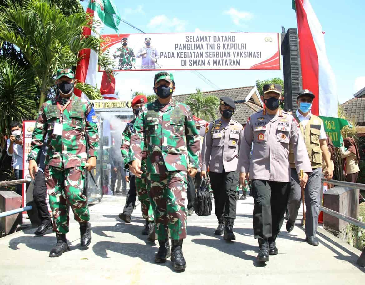 Kunjungi Lombok, Panglima TNI dan Kapolri Apresiasi Penanganan Covid-19 di NTB Sangat Baik