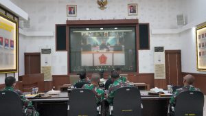 Pangdam II/Sriwijaya Vicon Dengan Panglima TNI Bahas Evaluasi Penanganan Covid – 19 dan Vaksinasi