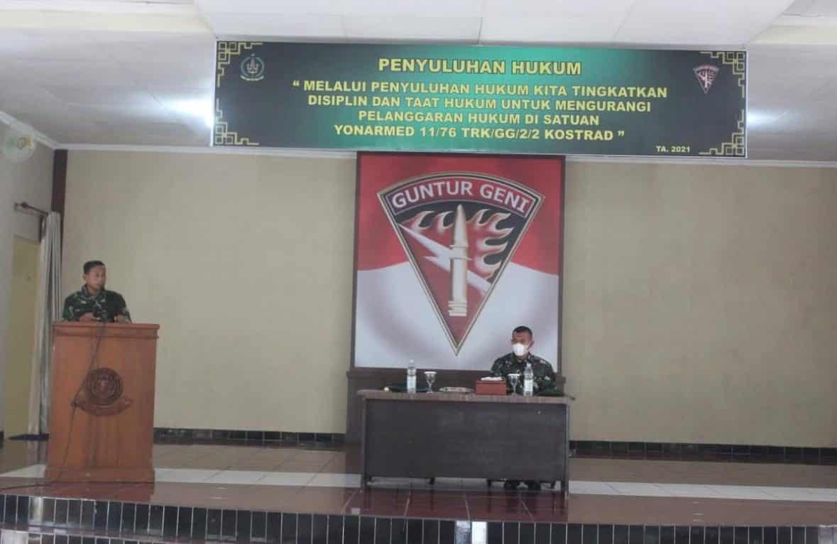 Hukum Divif 2 Kostrad Beri Penyuluhan Ke Yonarmed 11