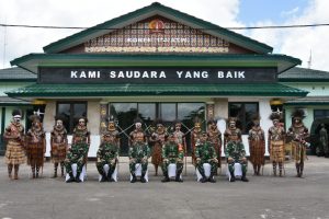 Danrem 174 Merauke Terima Kunjungan Pangdam VI/Mulawarman Usai Kunker Tinjau Satgas Pamtas Yonif 611/Awl