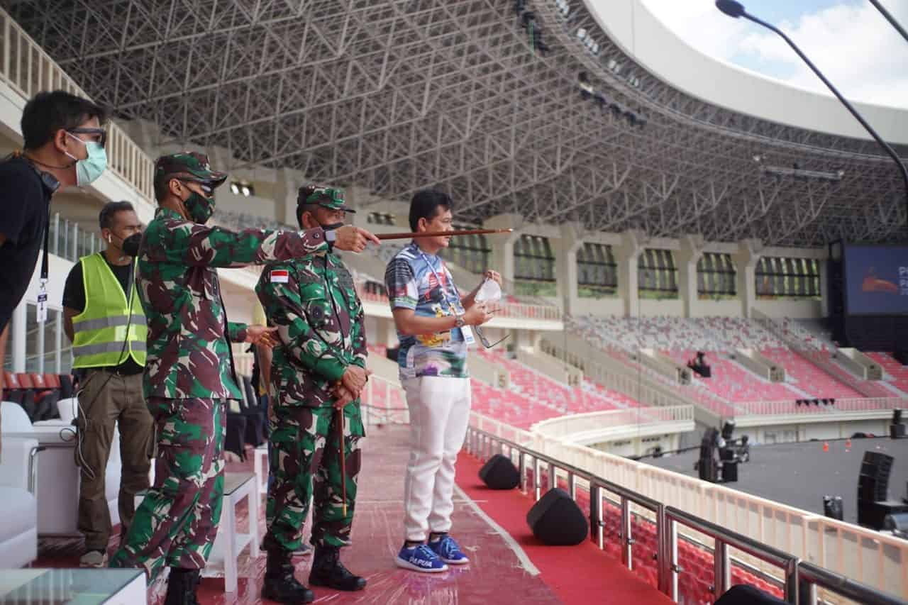 Yakinkan Pembukaan PON XX Berjalan Lancar, Pangdam XVII/Cenderawasih Cek Kesiapan Pengamanan Stadion Utama Lukas Enembe