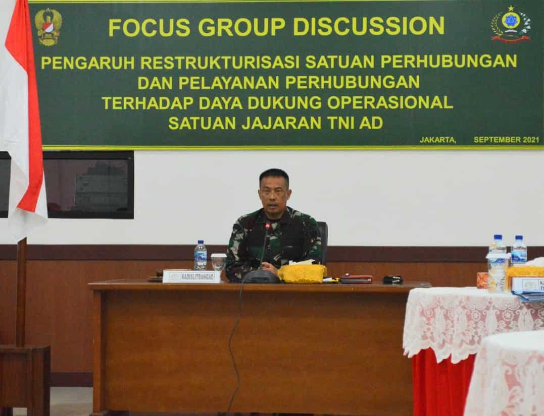Kadislitbangad Buka Focus Group Discussion (FGD) Program Litbanghan TA. 2021