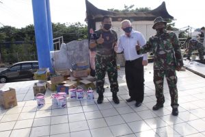 Sambut HUT TNI , Korem 152/Baabulah Pugar Taman Makam Pahlawan Banau