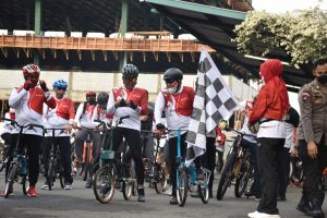 Bangun Sinergitas, Pangdam II/Sriwijaya, Kapolda dan Forkopimda Gelar Gowes Bersama