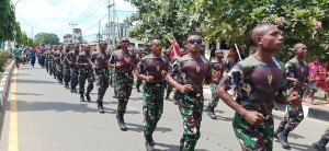 Ratusan Prajurit Asli Papua Semarakan Kirab Api PON XX di Merauke