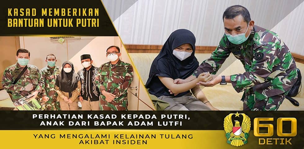 Kasad Memberikan Bantuan Pengobatan Medis kepada Putri, Anak dari Bapak Adam Lutfi