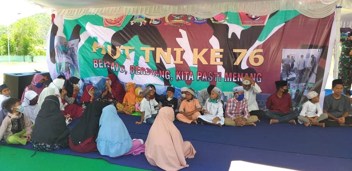 Jelang HUT TNI Ke-76, Kodim 1628 Gelar Doa Bersama dan Berikan Tali Asih Kepada Panti Asuhan