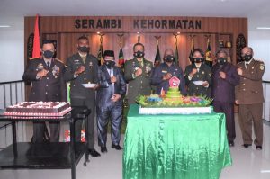 Kodam XVIII/Kasuari Gelar Acara Ramah Tamah dan Syukuran HUT TNI Ke-76 Tahun 2021