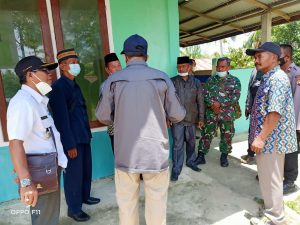 Danramil Tempunak bersama Forkopimcam Tinjau Lokasi Rencana Pembangunan Masjid