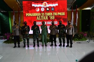 Meriahkan HUT Ke-76 TNI, Altar 89 Gelar Baksos dan Vaksinasi di Makoyonif RK 136/TS