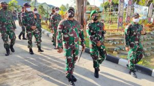 Kunjungan Kerja Dankolakopsrem 121/ABW ke Satgas Yonif 144/JY Di Perbatasan