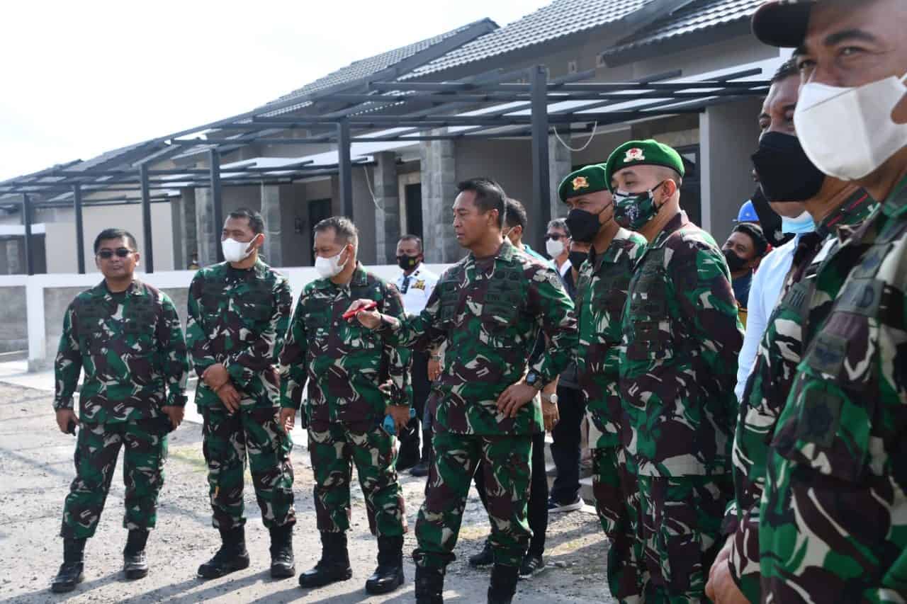 Kunjungi Yonif 511/DY, Kasad Tinjau Perkembangan Pembangun Rumah Dinas Prajurit