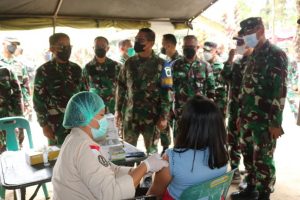 Dankodiklatad Tinjau Serbuan Vaksinasi di Rahlat YTP Raider 100/PS Simalungun
