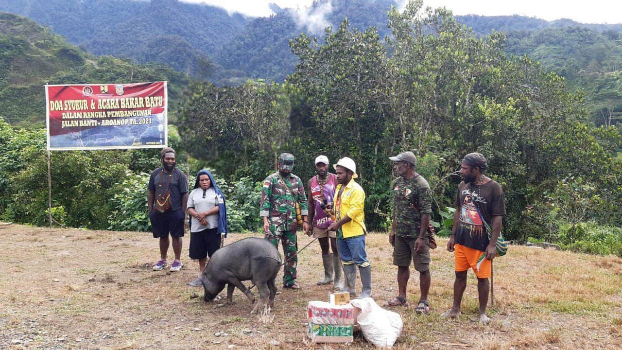 Warga Kampung Areanop Dukung Pembangunan Jalan Poros Banti – Arwanop Kabupaten Mimika