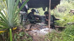 Ringkus Barang Ilegal, Satgas Pamtas TNI Yonmek 403/WP Gagalkan Pesta Ganja Di Perbatasan RI-PNG