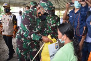 Kompak, Pangdam I/BB dan Kapoldasu Tinjau Vaksinasi Massal di Nias Barat