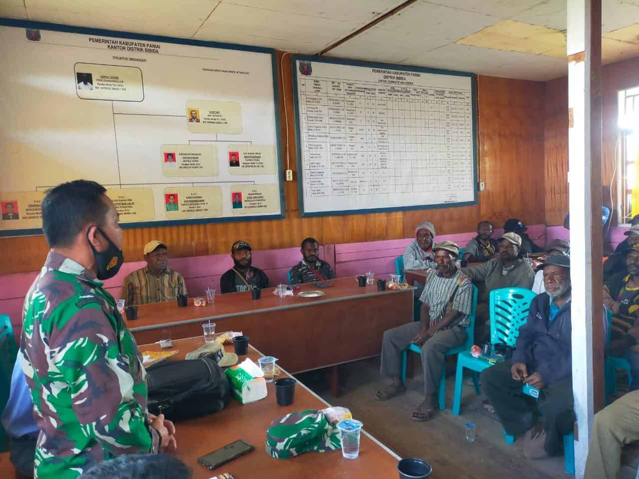 Satgas BKO Apter TNI Dari Kodam I/BB Gelar Rapat Hibah Lahan di Distrik Bibida, Papua