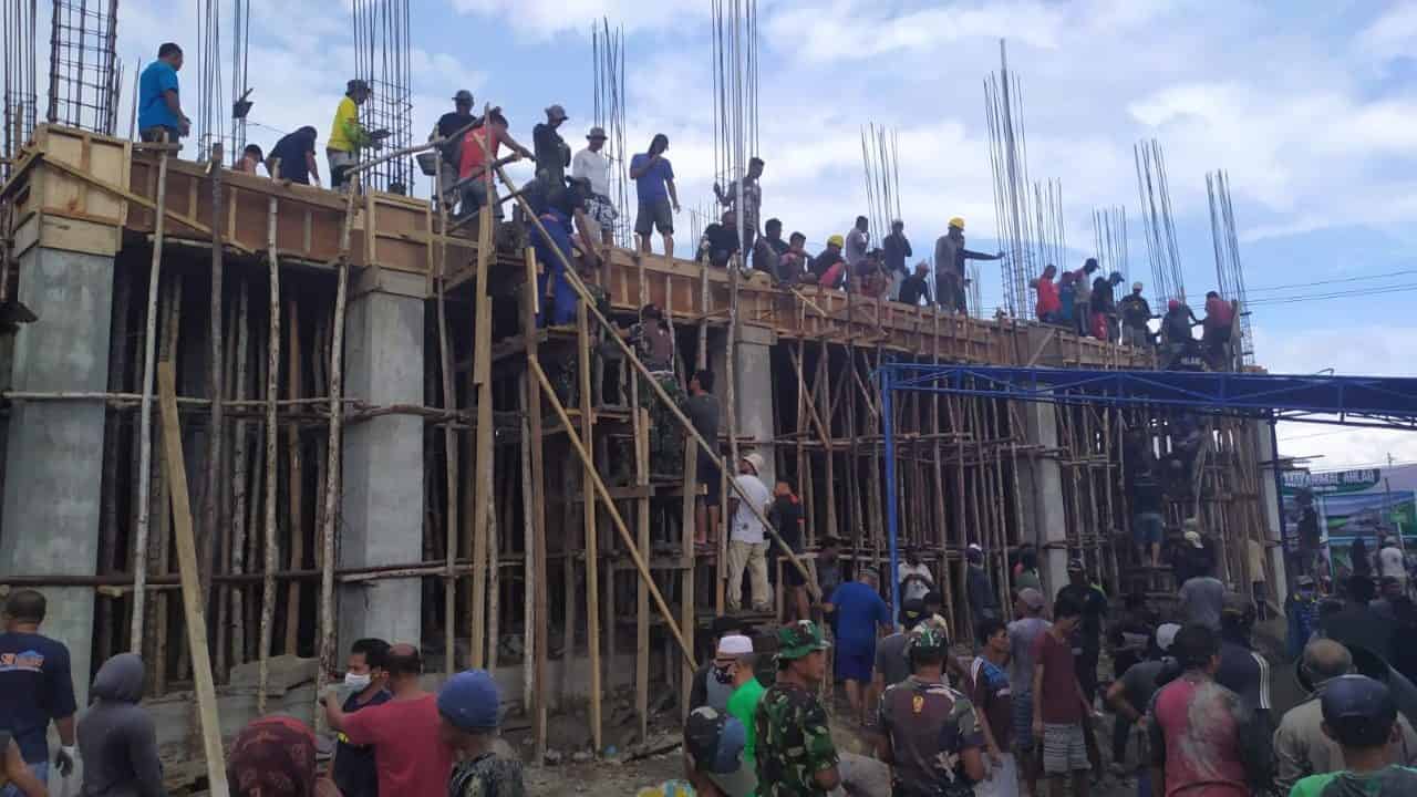 Wujudkan Kemanunggalan TNI Dengan Rakyat, Korem 152/Baabullah Bantu Pembangunan Masjid