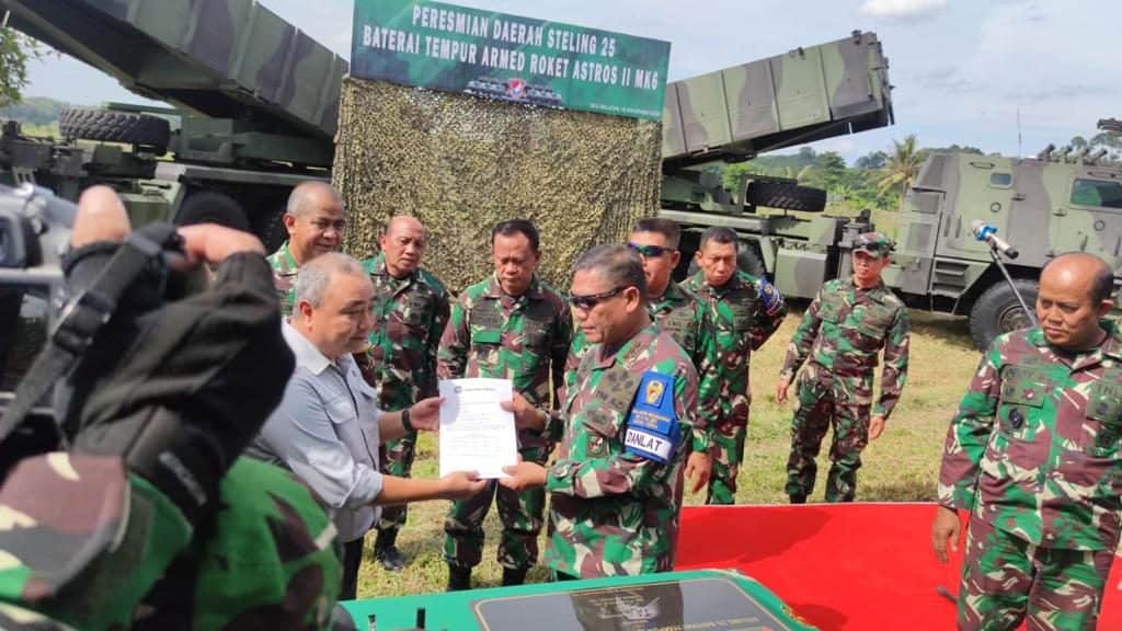 Peresmian Daerah Steling Baru Armed Astros II MK-6 di Puslatpur TNI AD