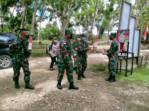 Dansatgas Yonif 512/QY Terima Kunjungan Lembaga Eijkman Di Perbatasan Papua