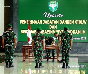 Pangdam IM Pimpin Sertijab Pejabat Kodam IM