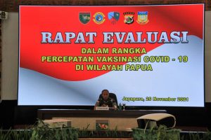 Kodam XVII/Cenderawasih Gelar Rapat Evaluasi Percepatan Vaksinasi Covid-19 di Provinsi Papua