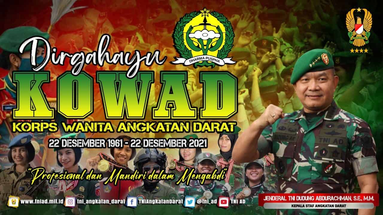 Dirgahayu Korps Wanita Angkatan Darat, 22 Desember 2021