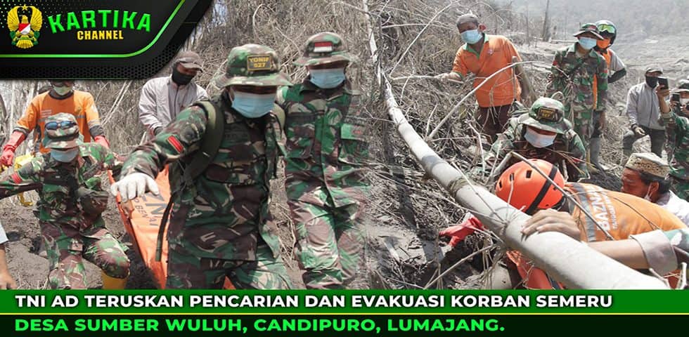 TNI AD Teruskan Pencarian dan Evakuasi Korban Semeru
