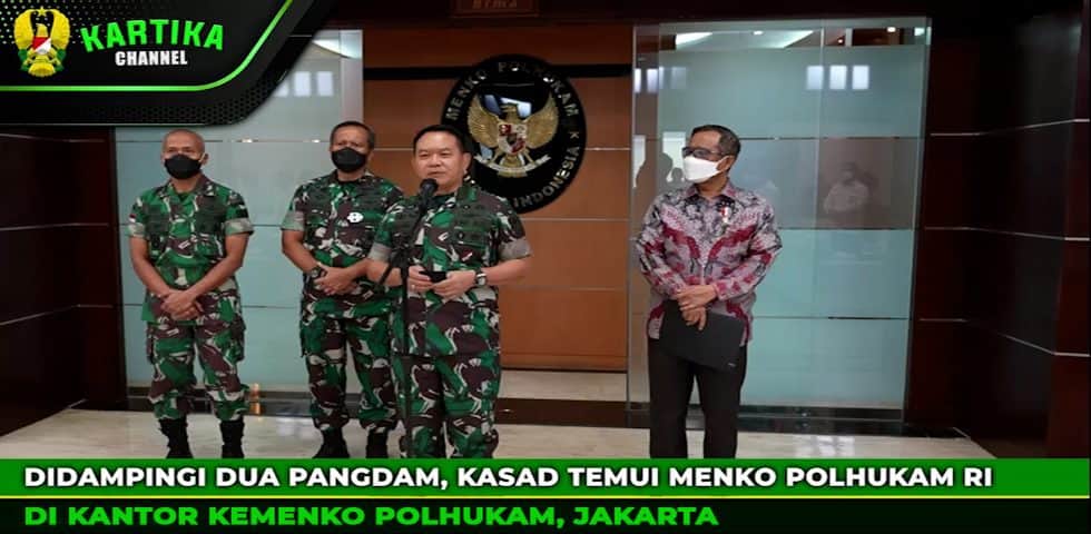 Didampingi Dua Pangdam, Kasad Temui Menko Polhukam RI