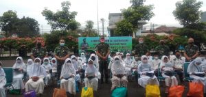 Peringati Hari Disabilitas Internasional , Danrem 061/SK Bantu Anak Yatim dan Disabilitas Sekitar Makorem 061/SK