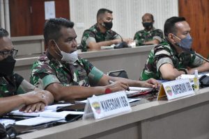 Pangdam I/BB Ikuti Rapat Rencana Operasi PPKM dan Vaksinasi Secara Virtual Dengan Panglima TNI