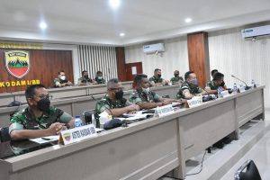 Pangdam I/BB Ikuti Rapat Rencana Operasi PPKM dan Vaksinasi Secara Virtual Dengan Panglima TNI