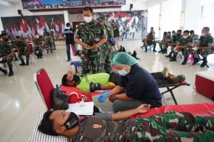 Sambut Hari Juang TNI AD 2021, Kodam XVII/Cenderawasih Gelar Donor Darah