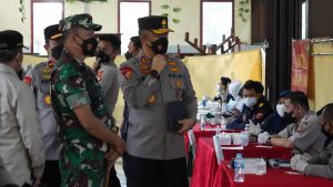 Danrem 061/SK Dampingi Pangdam III/Slw Pada Kunjungan Kapolri Tinjau Vaksin Presisi di Bogor
