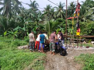 Satgas Yonarhanud 11/WBY, Gotong Royong Membangun Jembatan Gantung Penghubung Dua Desa