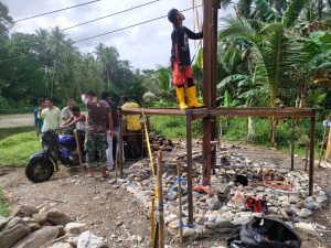 Satgas Yonarhanud 11/WBY, Gotong Royong Membangun Jembatan Gantung Penghubung Dua Desa