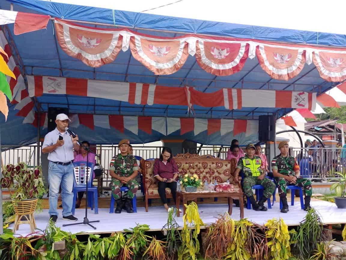 Dalam Rangka Sambut Tahun Baru 2022, Satgas Yonarhanud 11/WBY Gelar Lomba Tradisional di Negeri Mahu